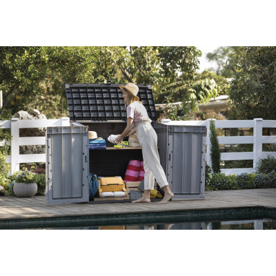 Keter zahradní přístřešek Store It Out Midi antracit, 132x71,5x113,5 cm